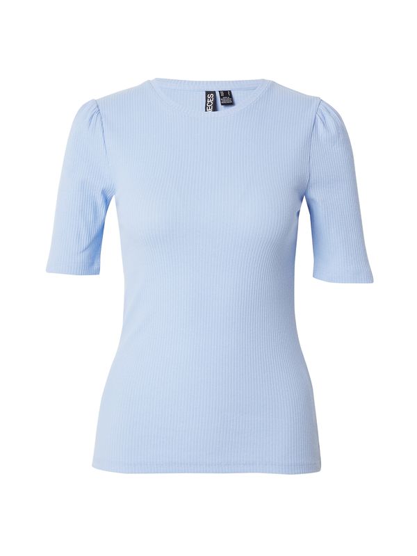 PIECES PIECES Тениска 'RUKA'  светлосиньо