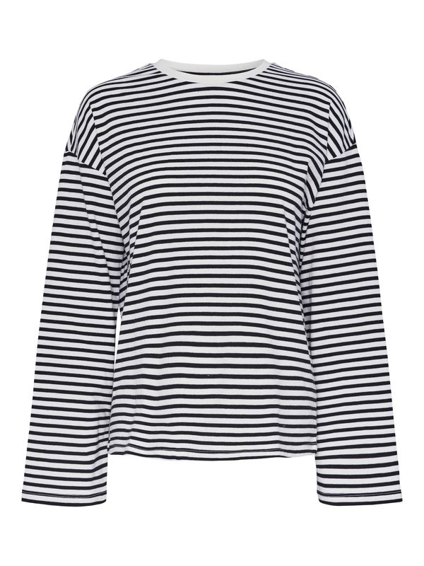 PIECES PIECES Тениска 'SADIE'  черно / бяло