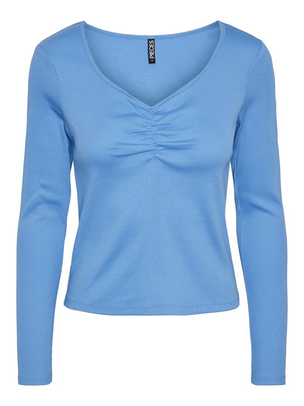 PIECES PIECES Тениска 'Tanja'  синьо