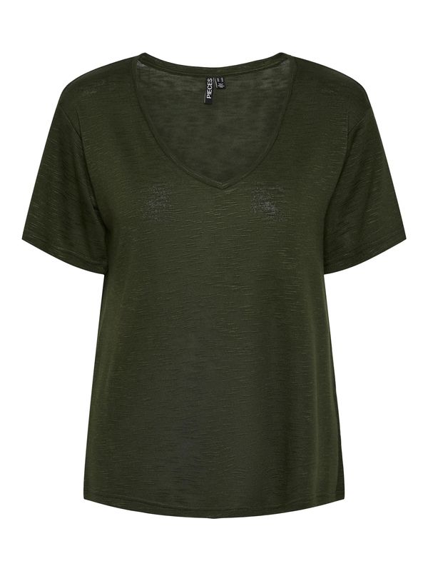 PIECES PIECES Тениска  тъмнозелено