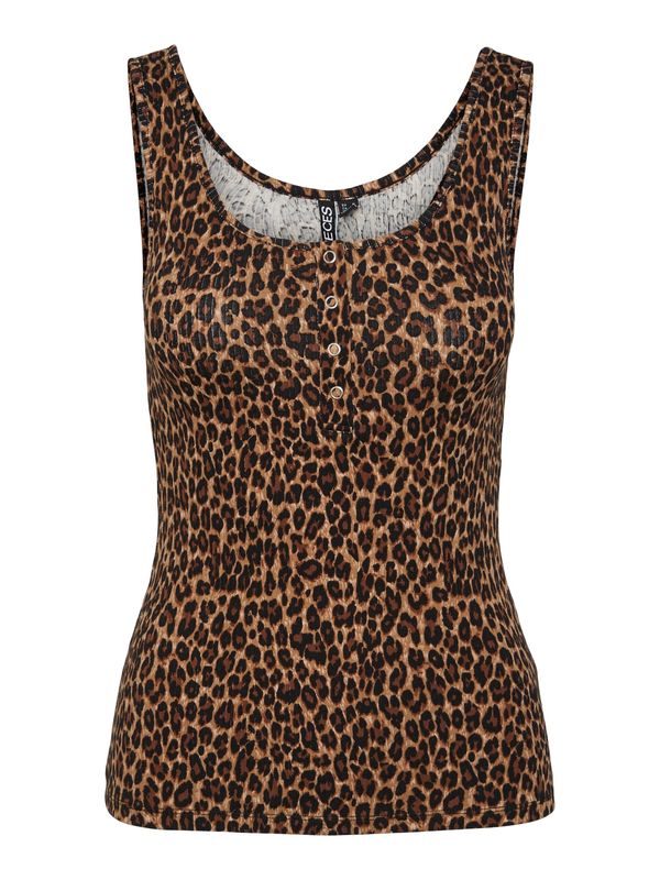 PIECES PIECES Топ 'Kitte'  бежово / кафяво / черно