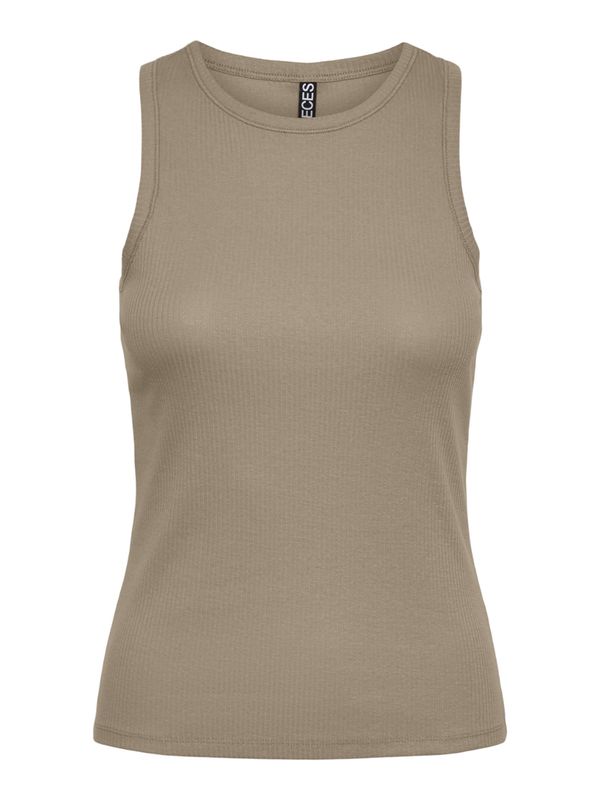 PIECES PIECES Топ 'RUKA'  тъмнобежово