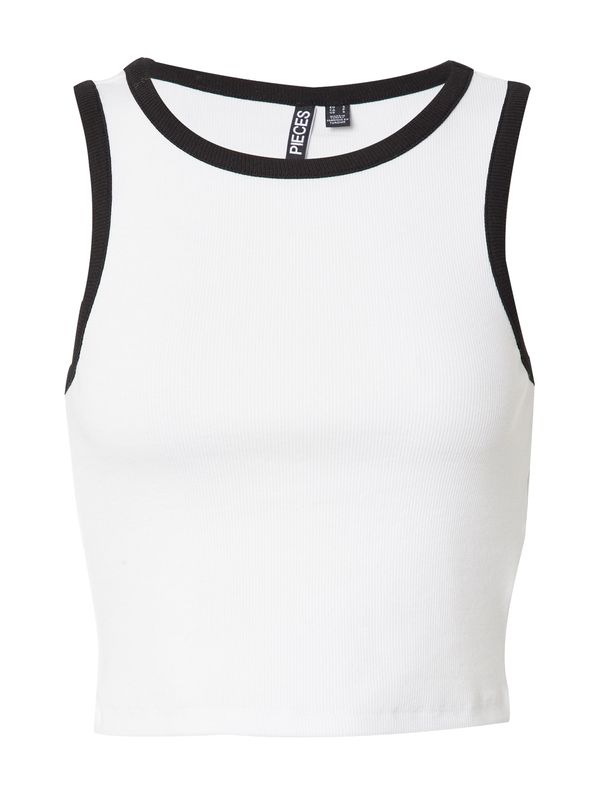 PIECES PIECES Топ 'SUNNA'  черно / бяло