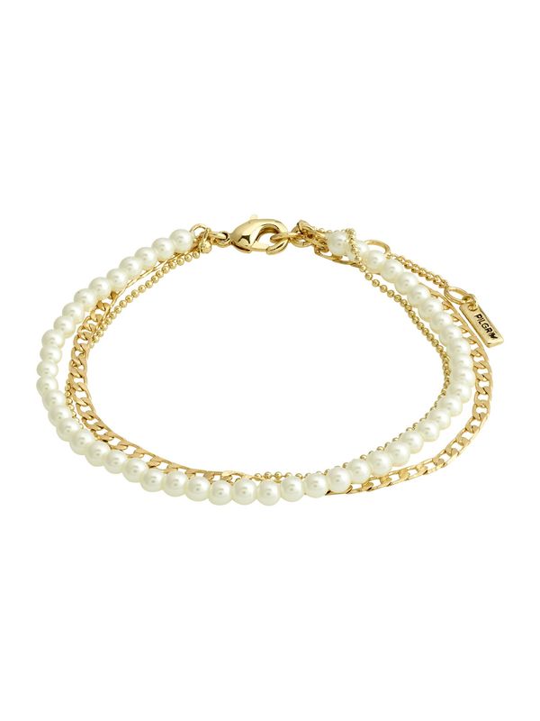 Pilgrim Pilgrim Гривна 'BAKER'  злато / перлено бяло