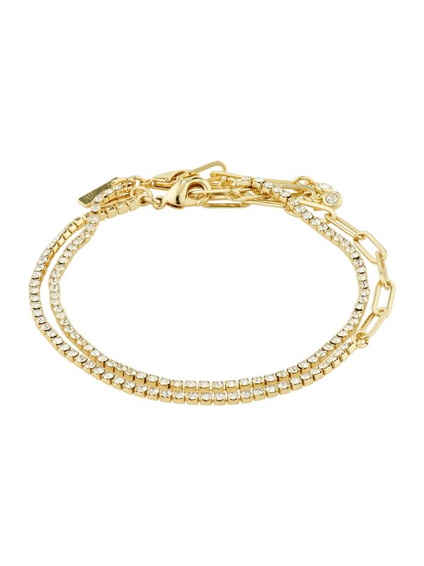 Pilgrim Pilgrim Гривна 'Rowan'  злато / прозрачно