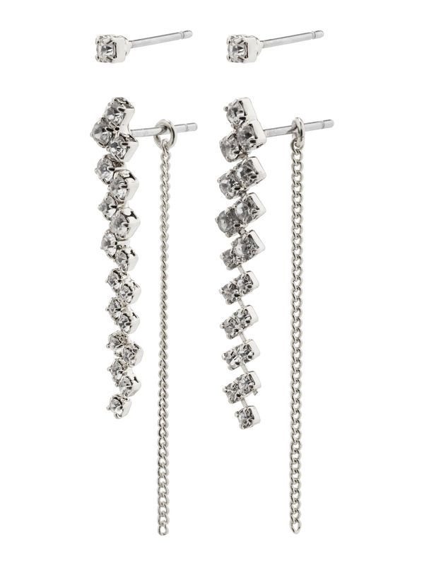 Pilgrim Pilgrim Комплект бижута 'JOLENE'  сребърно / прозрачно