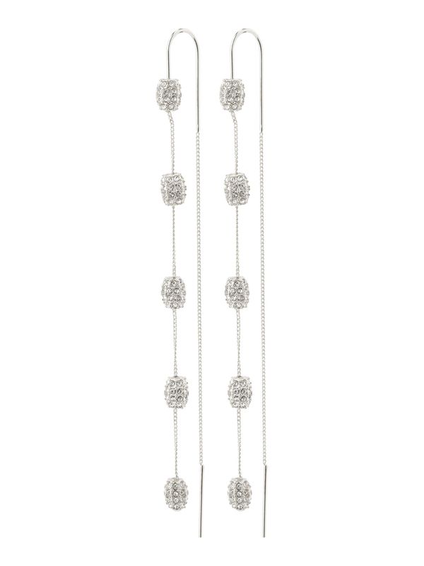 Pilgrim Pilgrim Обеци 'BLINK'  сребърно / прозрачно