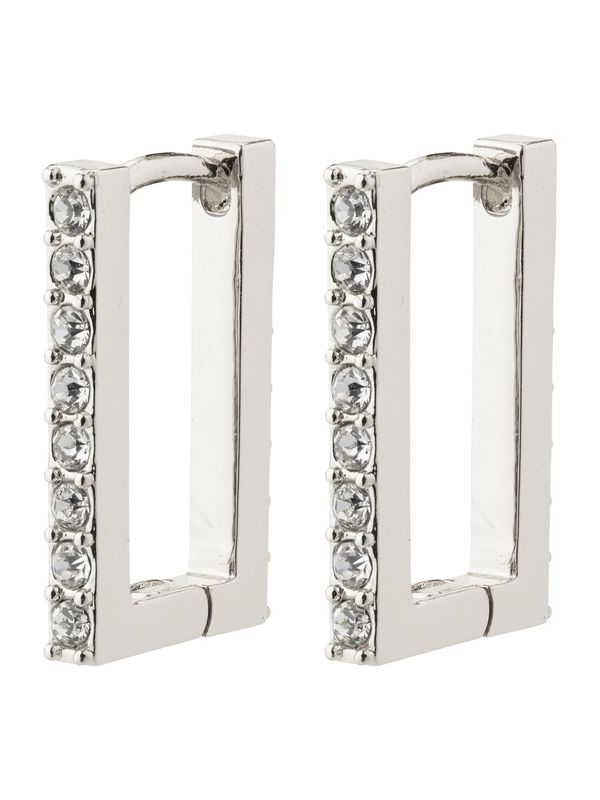 Pilgrim Pilgrim Обеци 'COBY'  сребърно / прозрачно