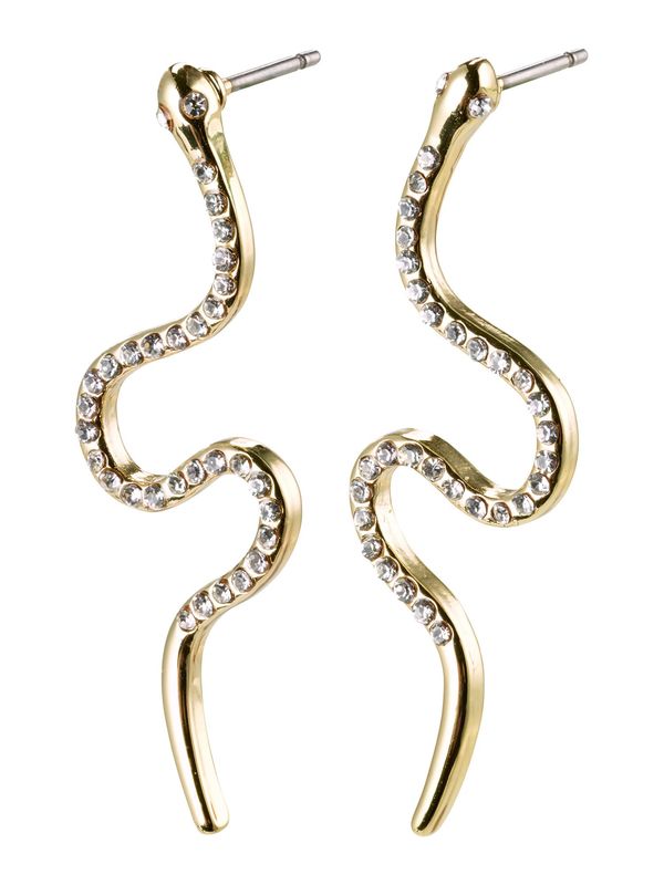 Pilgrim Pilgrim Обеци 'Dagny'  злато / бяло