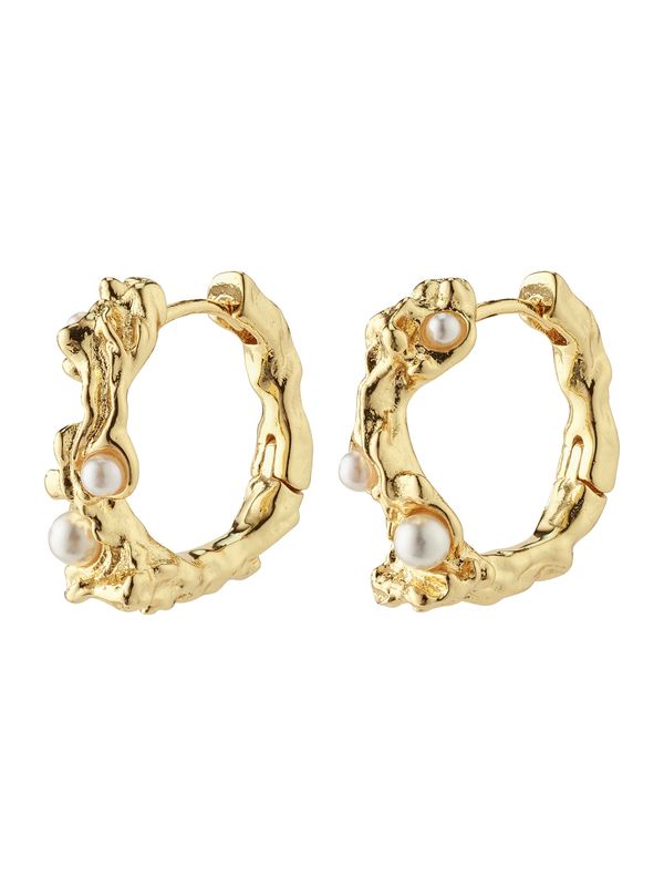 Pilgrim Pilgrim Обеци 'RAELYNN'  злато / перлено бяло