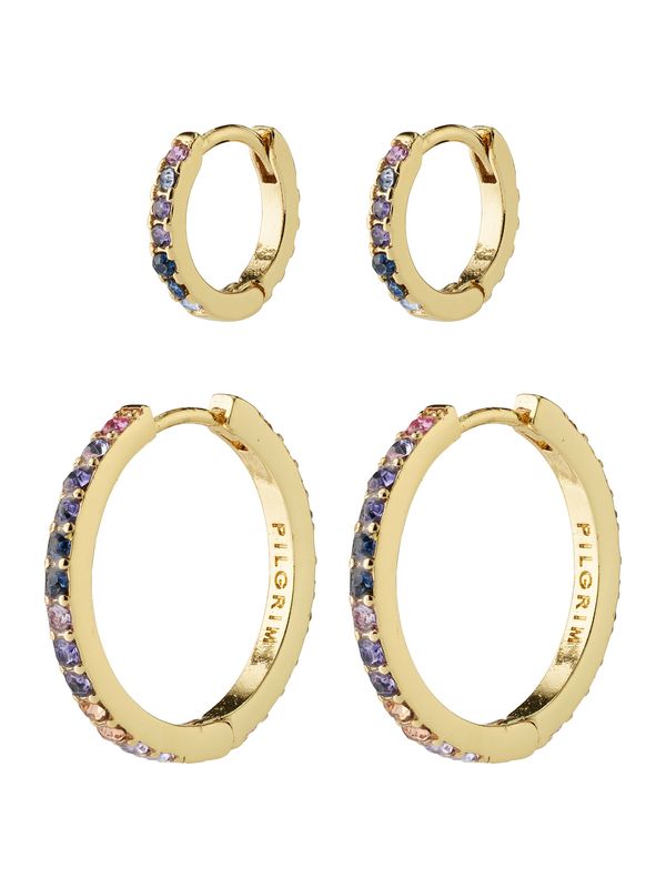 Pilgrim Pilgrim Обеци 'Reign'  синьо / злато