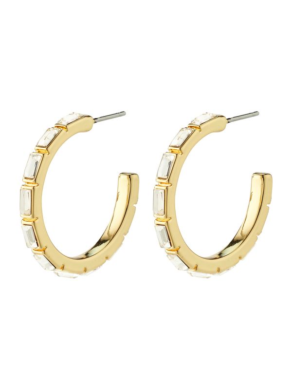 Pilgrim Pilgrim Обеци 'Rue'  злато / прозрачно