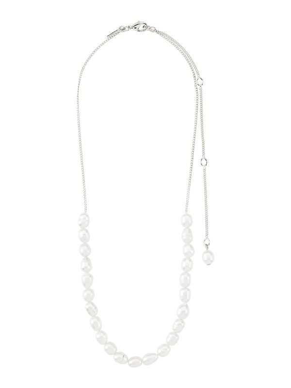 Pilgrim Pilgrim Верижка 'BERTHE'  сребърно / перлено бяло