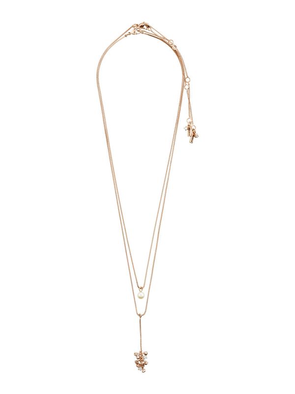 Pilgrim Pilgrim Верижка 'JOLENE'  розово злато / прозрачно / перлено бяло
