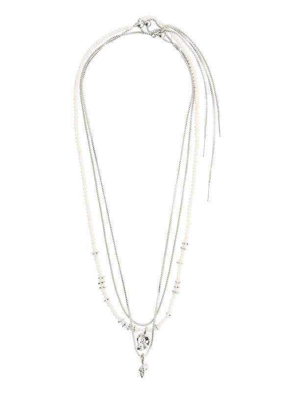 Pilgrim Pilgrim Верижка 'Sea'  сребърно / бяло