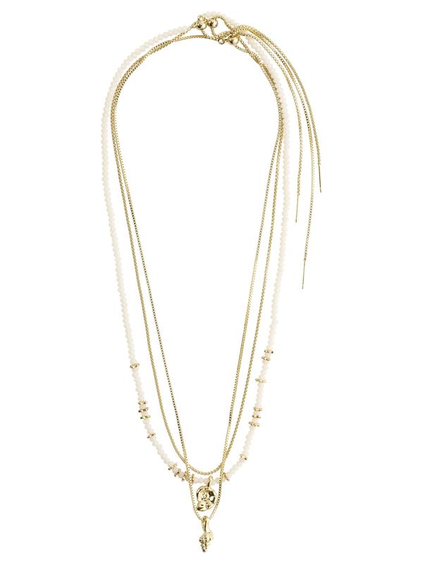 Pilgrim Pilgrim Верижка 'Sea'  злато / бяло