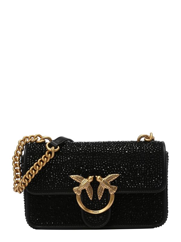 PINKO PINKO Чанта с презрамки 'Love One'  злато / черно