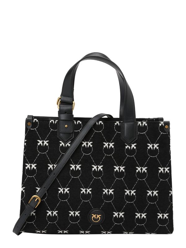 PINKO PINKO Дамска чанта 'Orizzontale'  черно / бяло