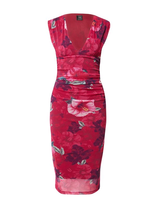 PINKO PINKO Рокля 'ACCALDATO'  маслина / фуксия / бледорозово / пепел от рози