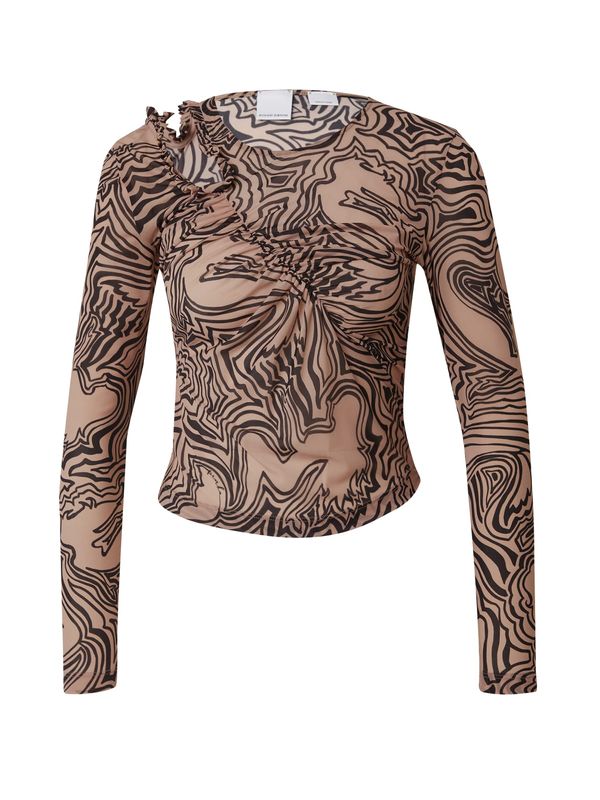 PINKO PINKO Тениска  бежово / черно