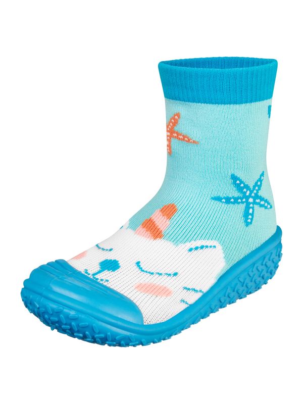 PLAYSHOES PLAYSHOES Чехли за плаж/баня 'Einhornmeerkatze'  светлосиньо / мента / оранжево / бяло