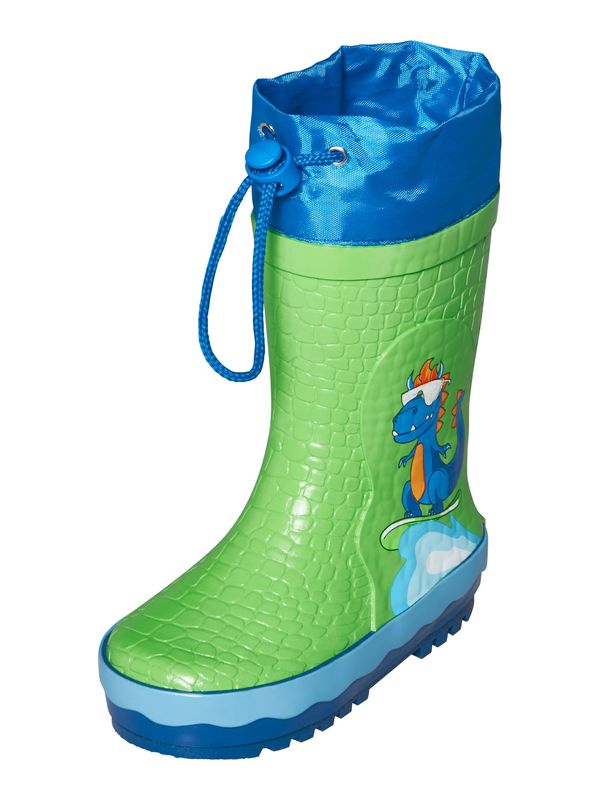 PLAYSHOES PLAYSHOES Гумени ботуши 'Dino'  синьо / лайм / оранжево