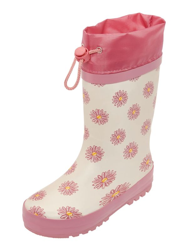 PLAYSHOES PLAYSHOES Гумени ботуши 'Margariten'  жълто / розе / пепел от рози / бяло