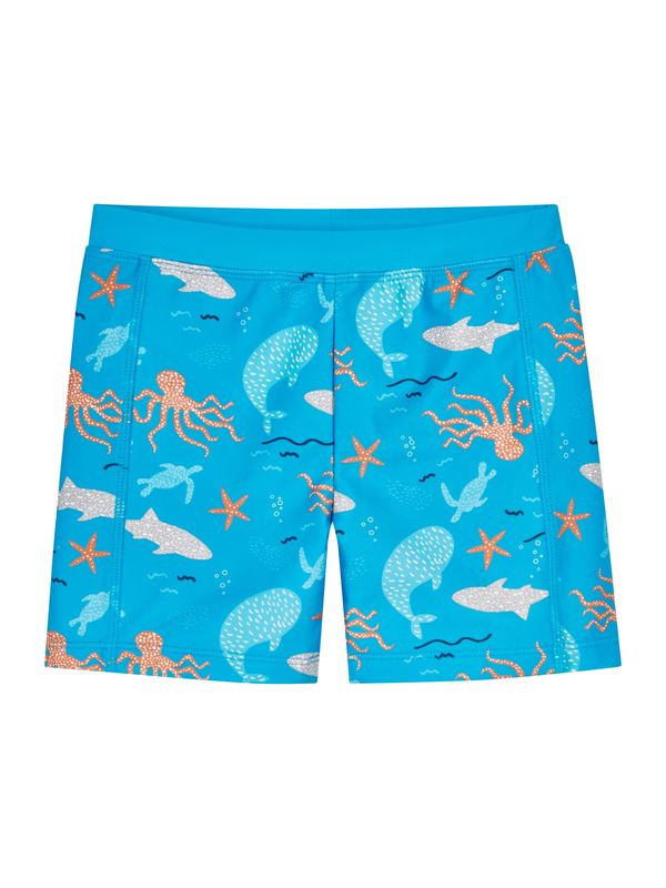 PLAYSHOES PLAYSHOES Шорти за плуване 'Meerestiere'  тюркоазен / оранжево / бяло