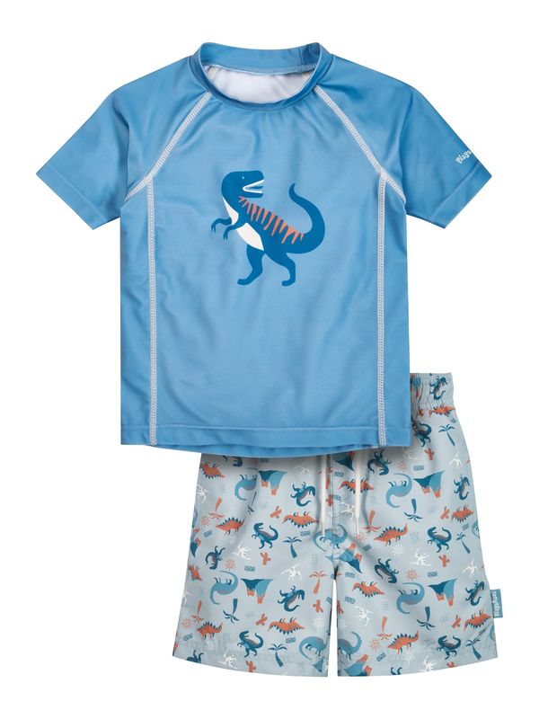 PLAYSHOES PLAYSHOES UV защита 'Dino'  синьо / пастелно синьо / оранжево / бяло