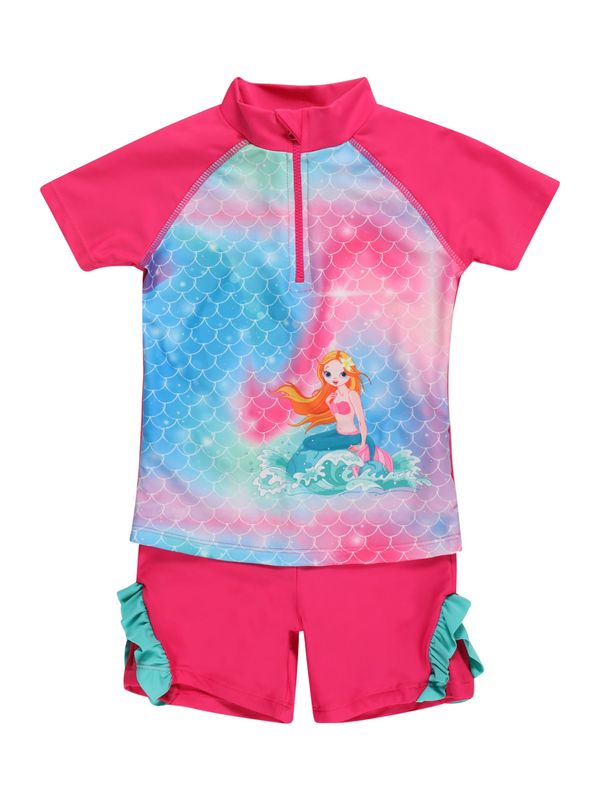 PLAYSHOES PLAYSHOES UV защита 'Schwimmshirt + Badehose'  пъстро / розово