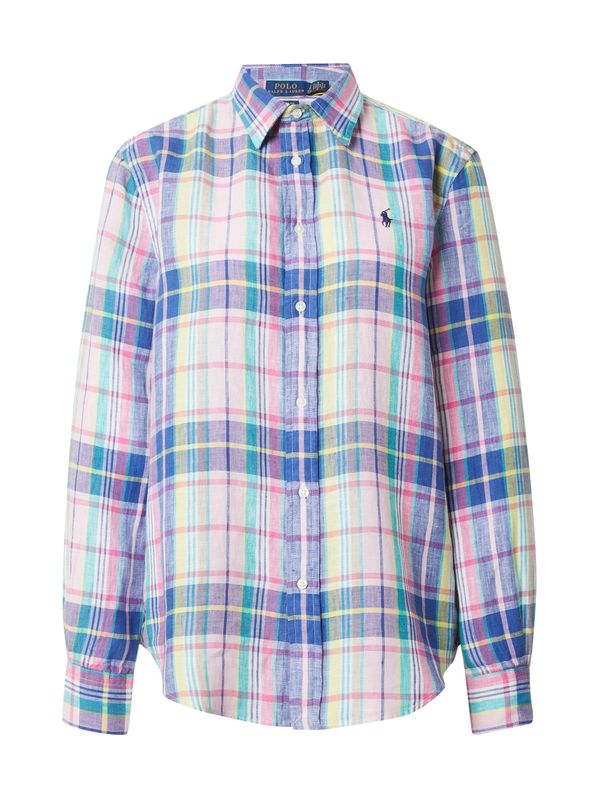 Polo Ralph Lauren Polo Ralph Lauren Блуза  кобалтово синьо / лазурно синьо / светложълто / бледорозово