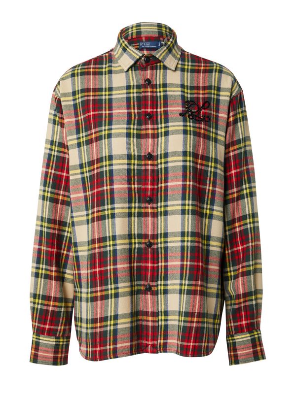 Polo Ralph Lauren Polo Ralph Lauren Блуза  кремаво / жълто / тъмнозелено / червено