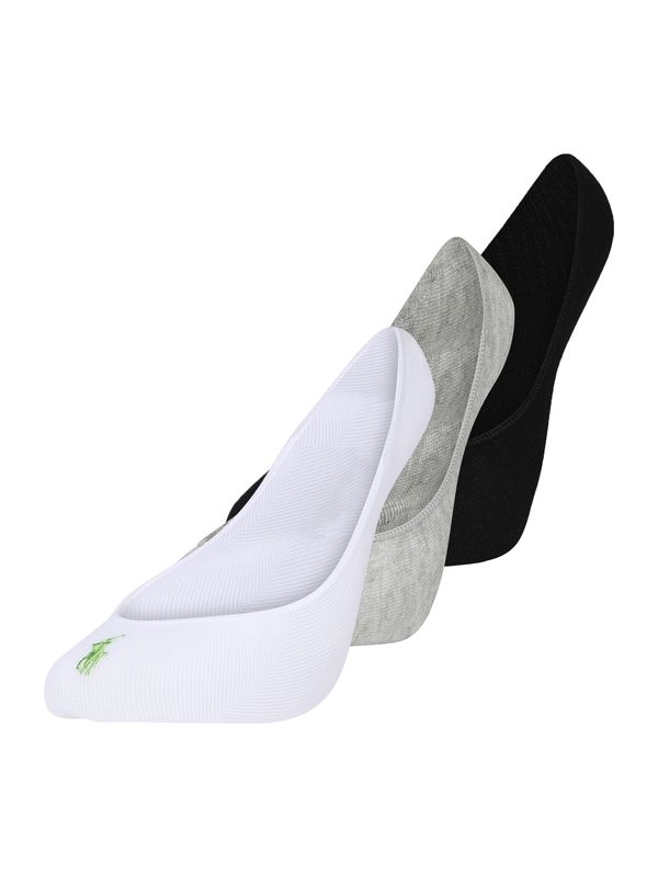 Polo Ralph Lauren Polo Ralph Lauren Дамски чорапи тип терлици  сив меланж / светлозелено / черно / бяло