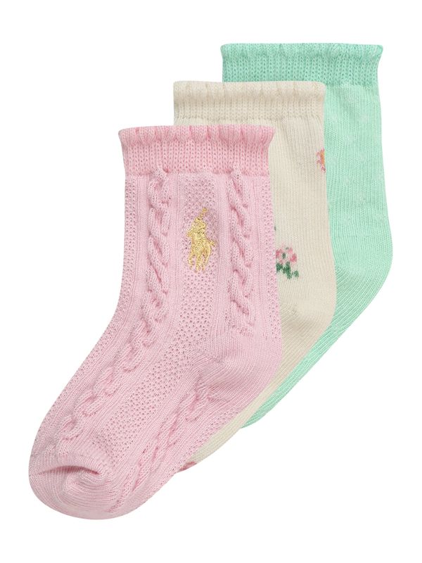 Polo Ralph Lauren Polo Ralph Lauren Къси чорапи  екрю / жълто / светлозелено / бледорозово