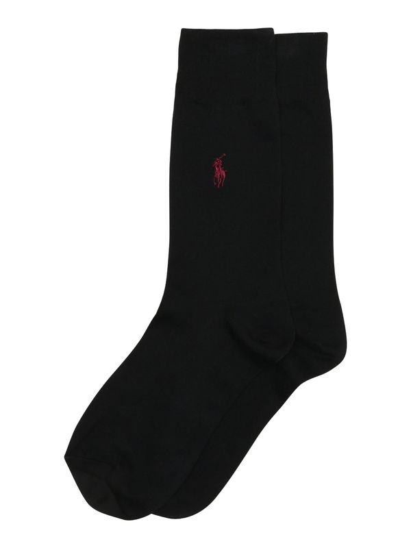 Polo Ralph Lauren Polo Ralph Lauren Къси чорапи 'SIZED FLAT-CREW-2 PACK'  черно
