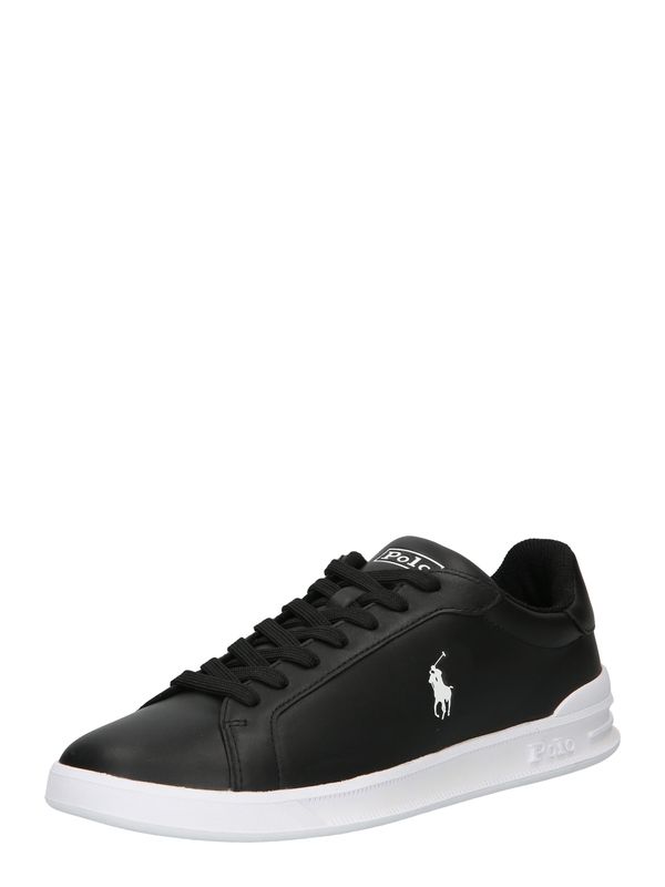 Polo Ralph Lauren Polo Ralph Lauren Ниски маратонки 'HRT CT II-SNEAKERS-HIGH TOP LA'  черно / бяло