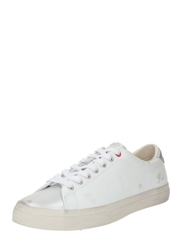 Polo Ralph Lauren Polo Ralph Lauren Ниски маратонки 'LONGWOOD'  сребърно / бяло