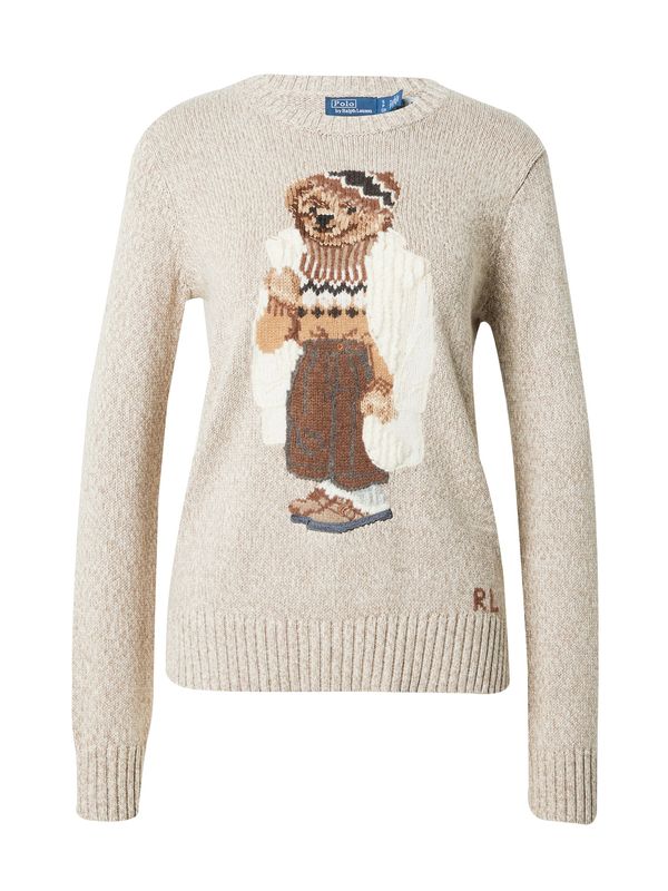 Polo Ralph Lauren Polo Ralph Lauren Пуловер  бежово меланж / кафяво / тъмносиво / бяло