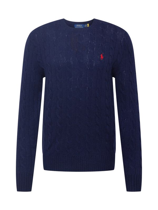 Polo Ralph Lauren Polo Ralph Lauren Пуловер  нейви синьо / огнено червено