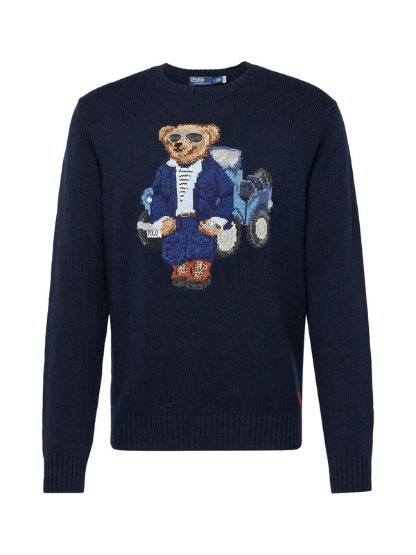 Polo Ralph Lauren Polo Ralph Lauren Пуловер  нейви синьо / тъмносиньо / кафяво / тъмносиво