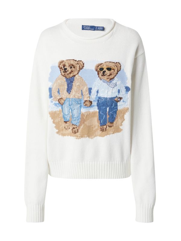 Polo Ralph Lauren Polo Ralph Lauren Пуловер  пастелно синьо / светлокафяво / черно / мръсно бяло