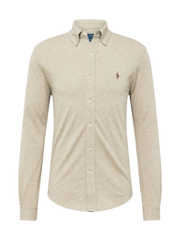 Polo Ralph Lauren Polo Ralph Lauren Риза  бежово меланж / кафяво