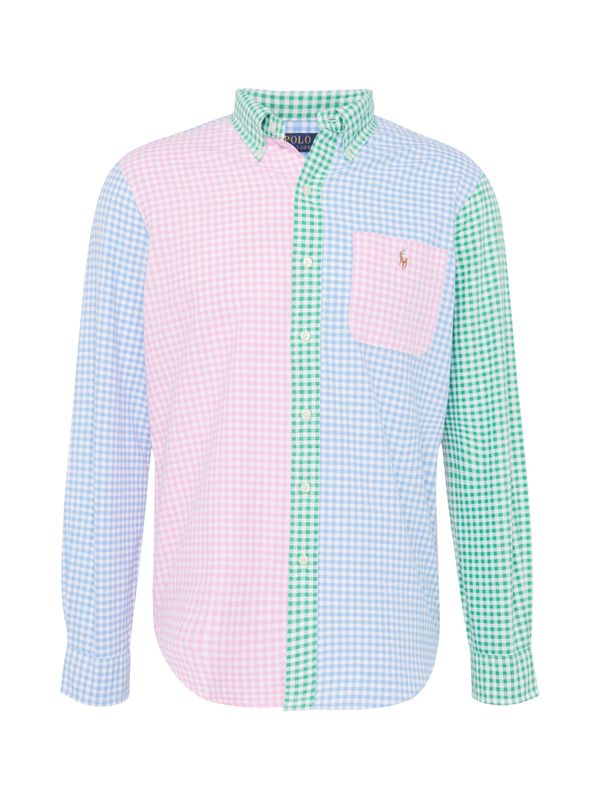 Polo Ralph Lauren Polo Ralph Lauren Риза  светлосиньо / зелено / бледорозово / бяло