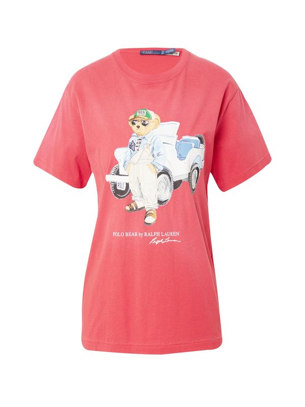 Polo Ralph Lauren Polo Ralph Lauren Тениска  бежово / пастелно синьо / светлочервено / бяло