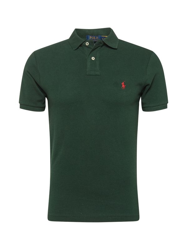 Polo Ralph Lauren Polo Ralph Lauren Тениска  елхово зелено / червено