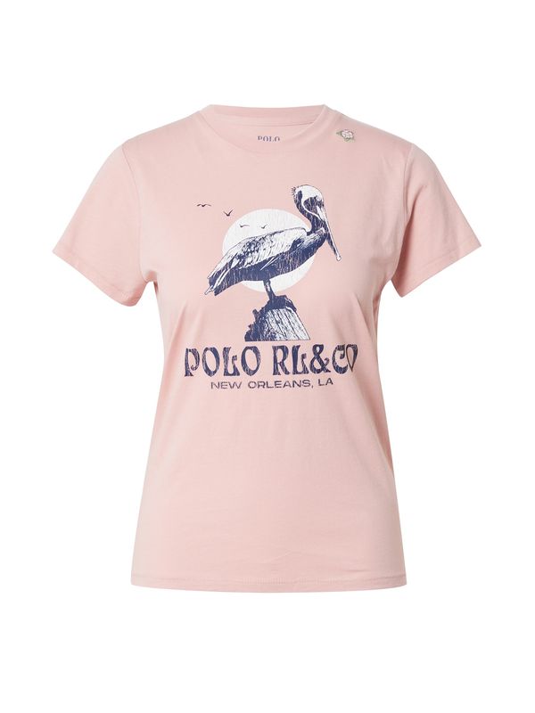 Polo Ralph Lauren Polo Ralph Lauren Тениска  нейви синьо / бледорозово / бяло