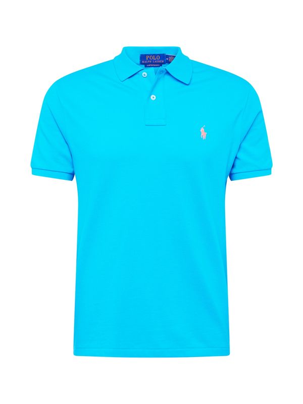 Polo Ralph Lauren Polo Ralph Lauren Тениска  неоново синьо / бледорозово