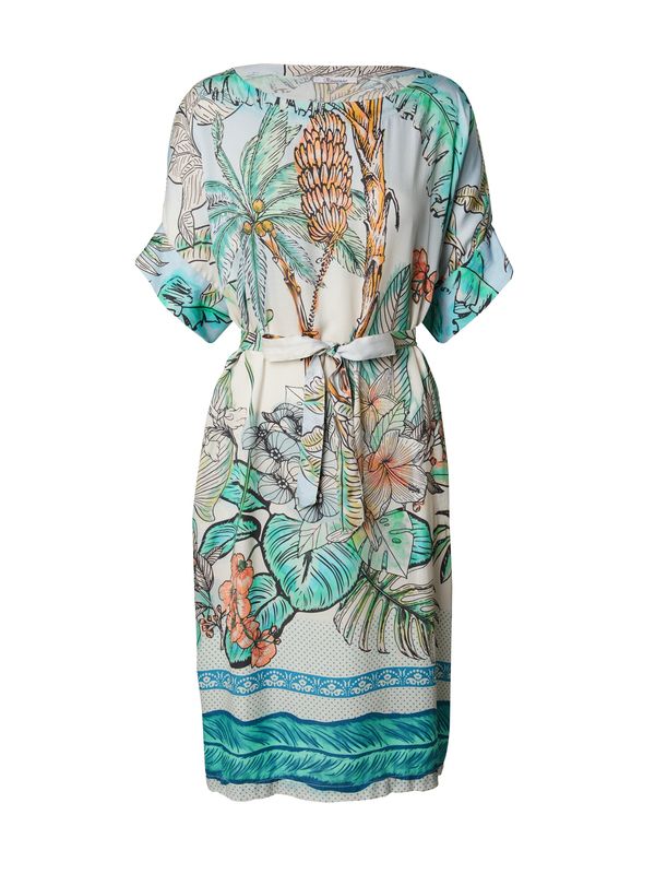 PRINCESS GOES HOLLYWOOD PRINCESS GOES HOLLYWOOD Рокля 'Palmlike'  аквамарин / светлосиньо / черно / мръсно бяло