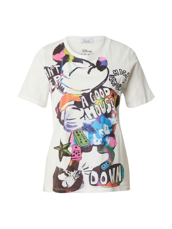 PRINCESS GOES HOLLYWOOD PRINCESS GOES HOLLYWOOD Тениска  лазурно синьо / зелено / черно / мръсно бяло