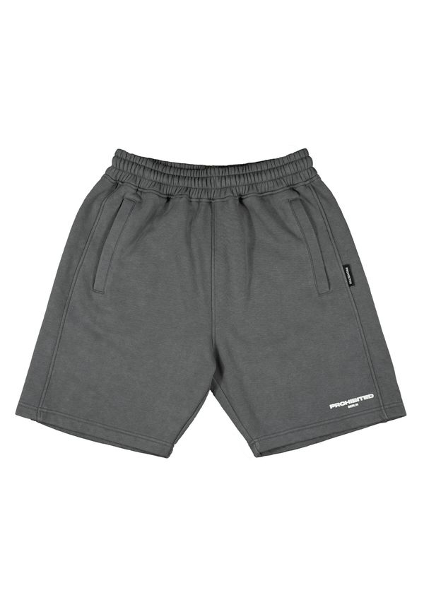 Prohibited Prohibited Спортен панталон  тъмносиво / бяло